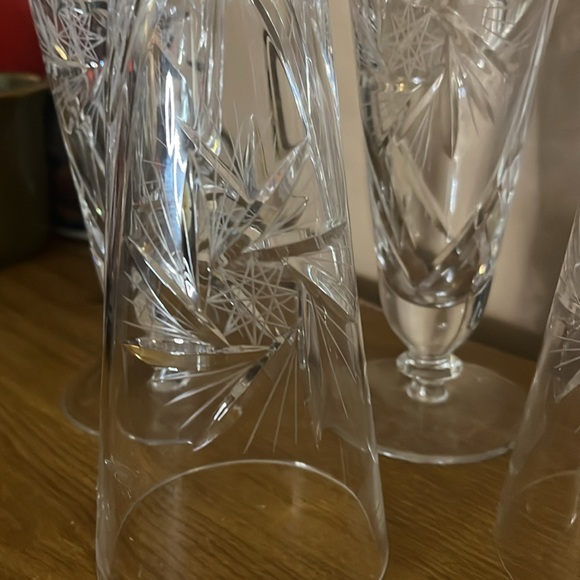Pinwheel crystal MCM champagne flutes - Picture 4 of 4